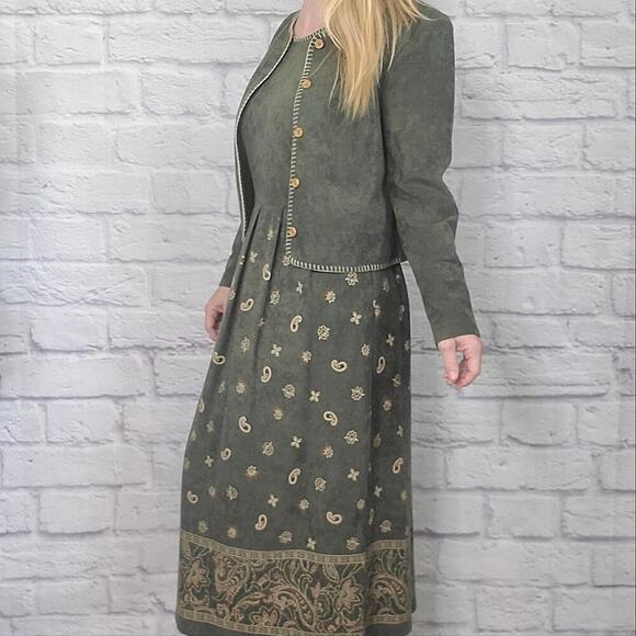 Vintage 90's Halmode Petites dress set - Picture 1 of 7